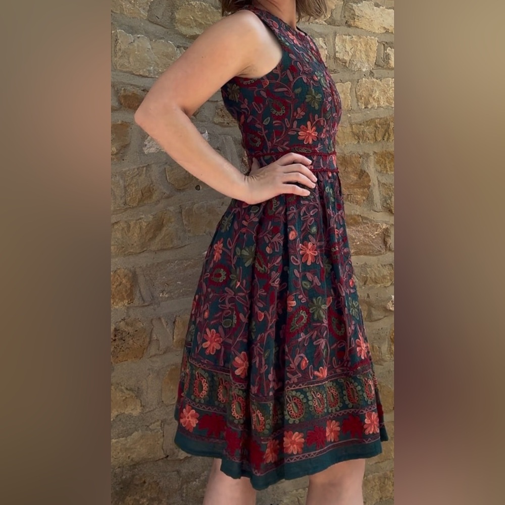 Anthropologie Adelyn Rae Needlepoint Garden Dress - Picture 5 of 5